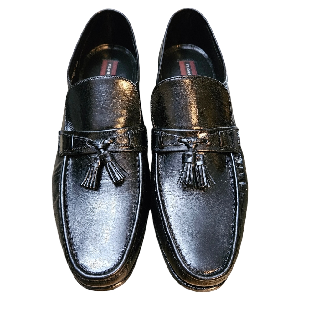 Florsheim Como Tassel Dress Shoes Men 13B Black Leather